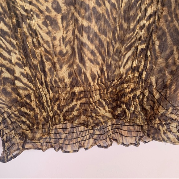 Karen Millen Animal Print Sheer Top - Picture 4 of 7